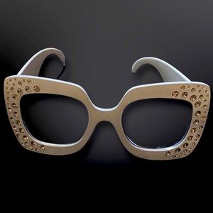 Oversized rhinestone glasses